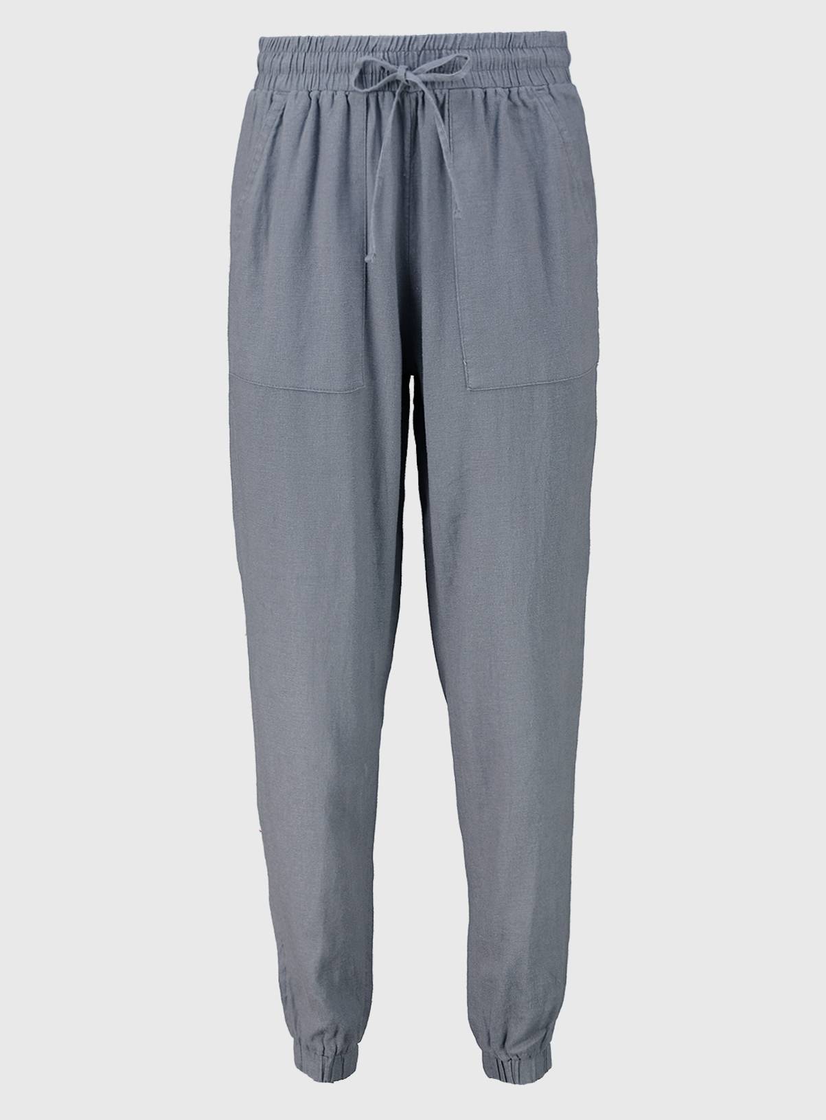 SKU: LINEN JOGGER:Dark Grey:24 - Image 3